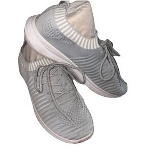Danskin Shoes Womens 8.5 Lace Up Sneakers Gray Fabric Casual Comfort SlipOn